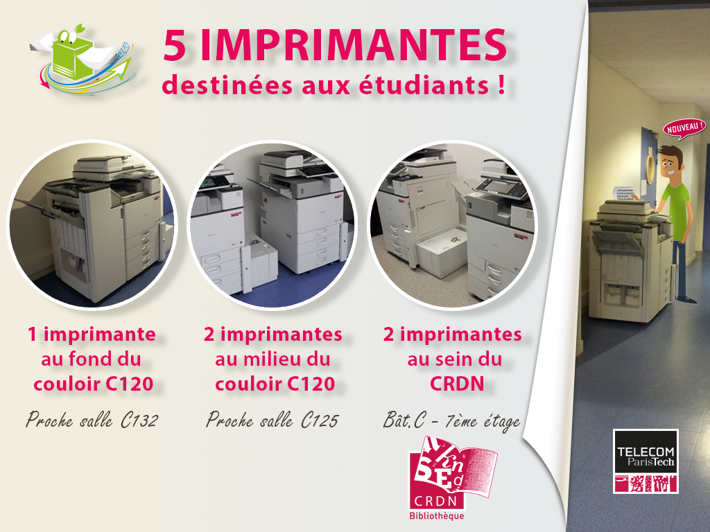 Lieux où trouver les imprimantes réservées aux étudiants